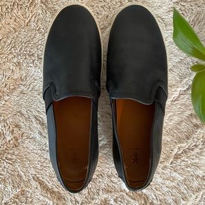 Frye Dylan Women’s Black Leather Slip On Sneakers